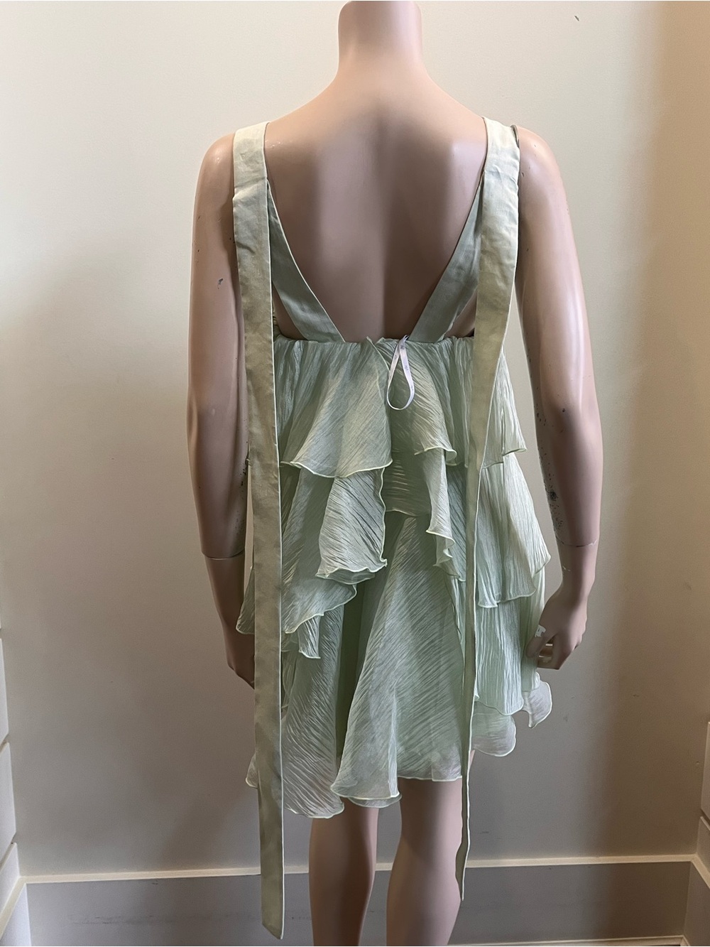 2026 Authentic Aje Athena Green Mini Dress - Picture 9 of 11